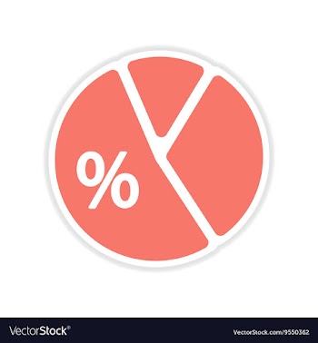 Paper sticker on white background economic chart vector image