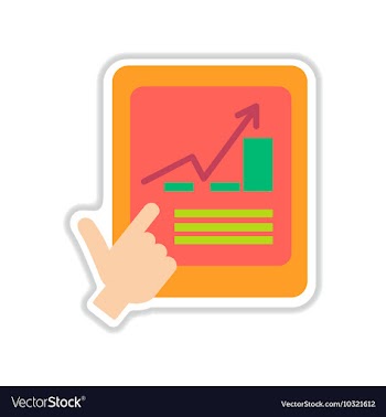 Paper sticker on white background economic vector image