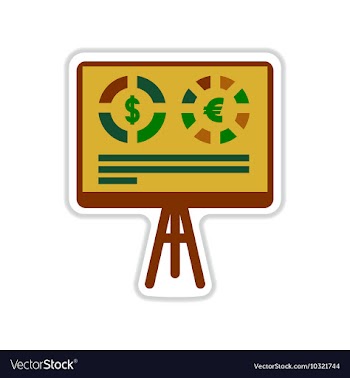 Paper sticker on white background economic vector image