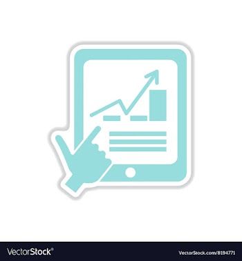 Paper sticker on white background economic vector image