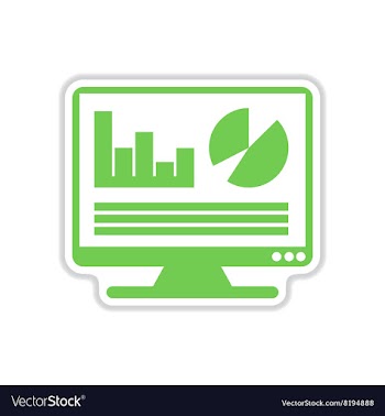 Paper sticker on white background economic vector image