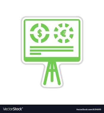 Paper sticker on white background economic vector image
