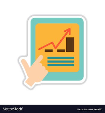 Paper sticker on white background economic vector image