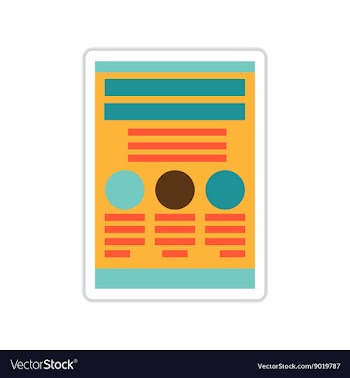 Paper sticker on white background economic vector image