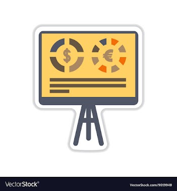 Paper sticker on white background economic vector image