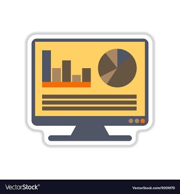 Paper sticker on white background economic vector image