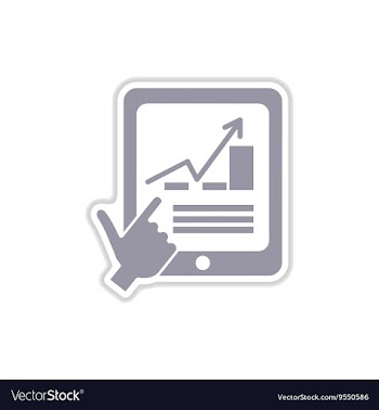 Paper sticker on white background economic vector image