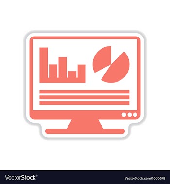 Paper sticker on white background economic vector image