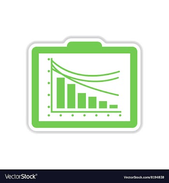 Paper sticker on white background economy vector image