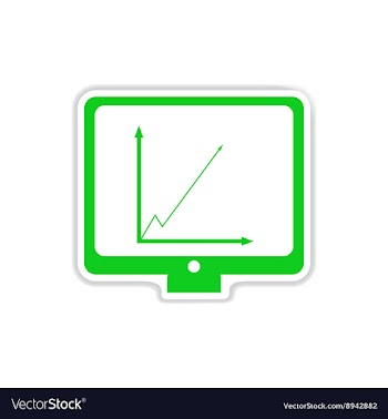 Paper sticker on white background economy vector image
