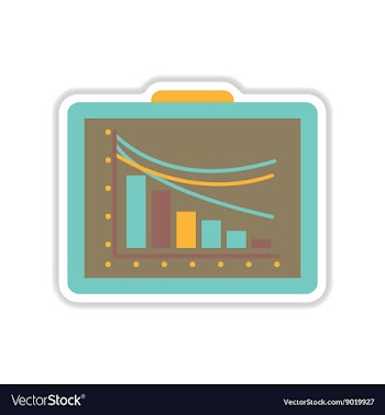 Paper sticker on white background economy vector image