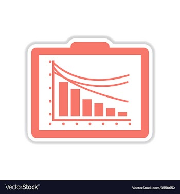 Paper sticker on white background economy vector image