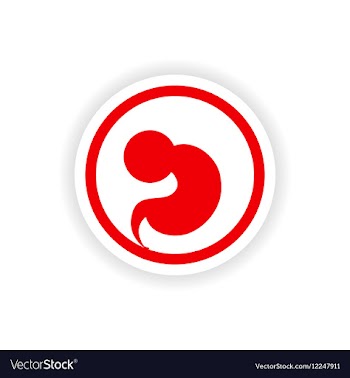 Paper sticker on white background embryo in the vector image