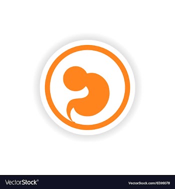 Paper sticker on white background embryo in the vector image