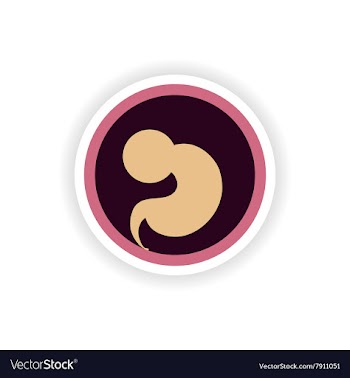 Paper sticker on white background embryo in the vector image