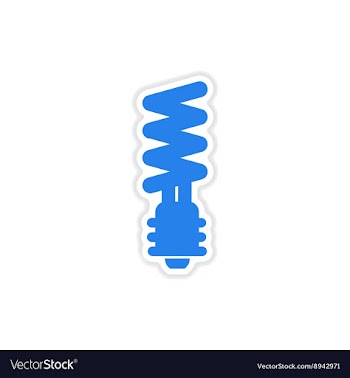 Paper sticker on white background Energy saving vector image