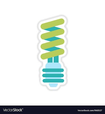 Paper sticker on white background Energy saving vector image