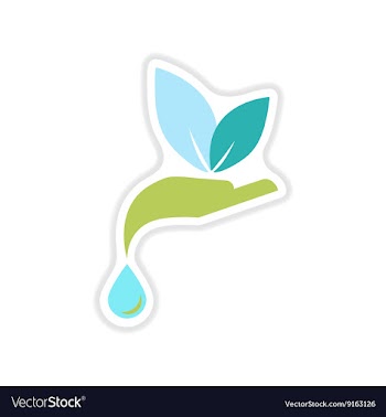 Paper sticker on white background environmental vector image