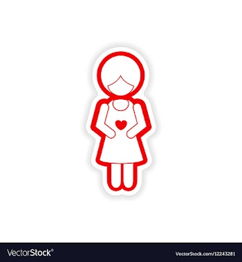 Paper sticker on white background expectant vector image