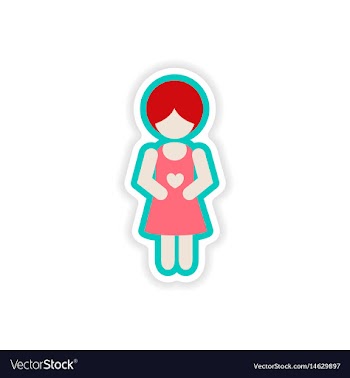 Paper sticker on white background expectant vector image
