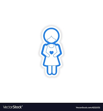 Paper sticker on white background expectant vector image