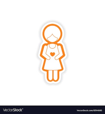 Paper sticker on white background expectant vector image