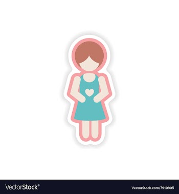 Paper sticker on white background expectant vector image