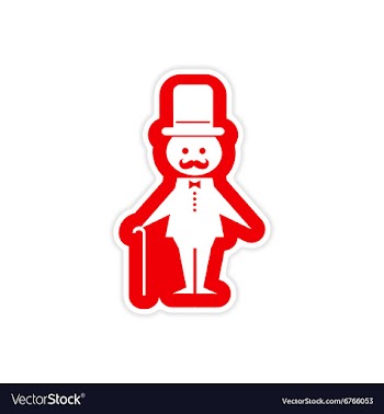 Paper sticker on white background father bride vector image