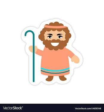 Paper sticker on white background father of jesus vector image