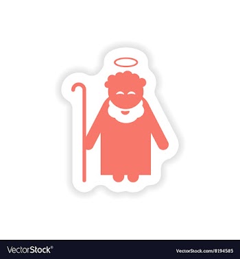 Paper sticker on white background father of Jesus vector image