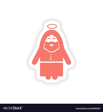 Paper sticker on white background father of Jesus vector image