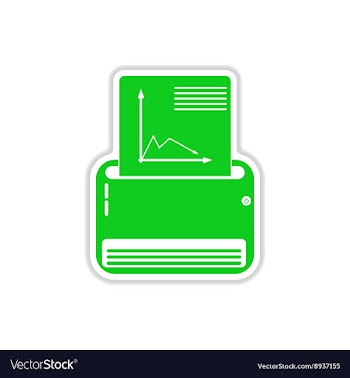 Paper sticker on white background fax vector image