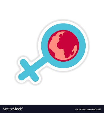 Paper sticker on white background feminine sign vector image