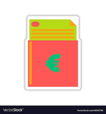 Paper sticker on white background finance vector image