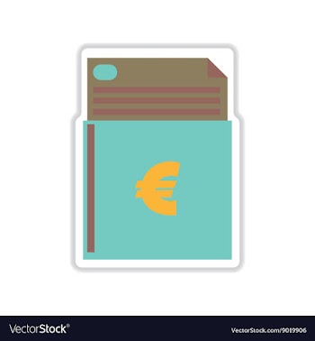 Paper sticker on white background finance vector image