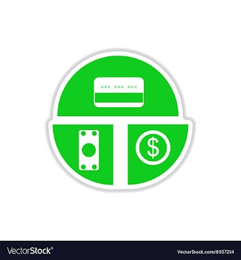 Paper sticker on white background financial chart vector image