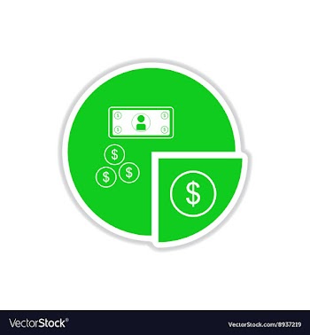 Paper sticker on white background financial chart vector image