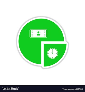 Paper sticker on white background financial chart vector image