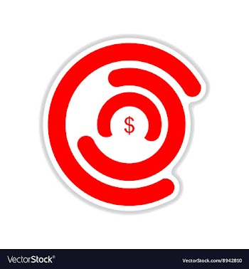 Paper sticker on white background financial chart vector image