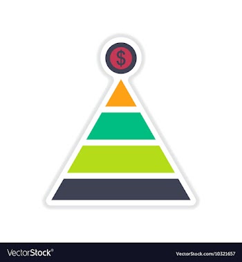 Paper sticker on white background financial vector image