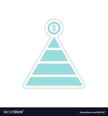 Paper sticker on white background financial vector image