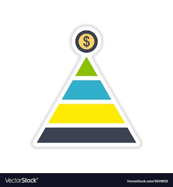 Paper sticker on white background financial vector image
