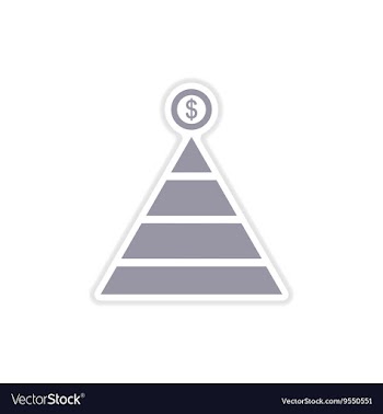 Paper sticker on white background financial vector image