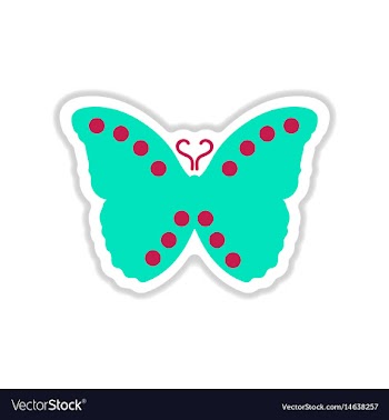 Paper sticker on white background flying vector image