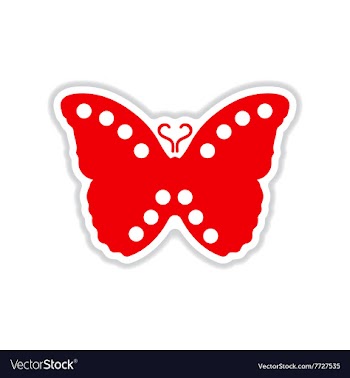 Paper sticker on white background flying vector image