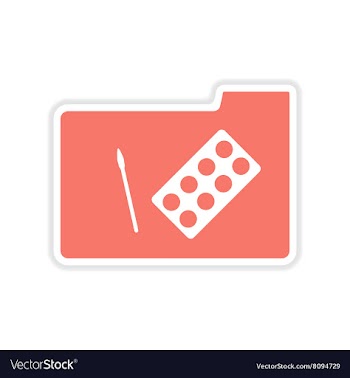 Paper sticker on white background folder paint vector image