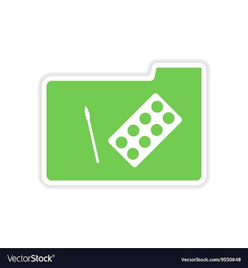 Paper sticker on white background folder paint vector image