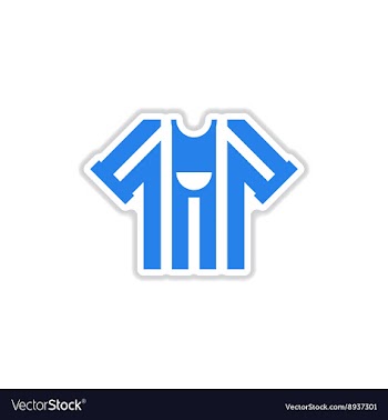 Paper sticker on white background Football T-shirt vector image