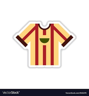 Paper sticker on white background Football T-shirt vector image