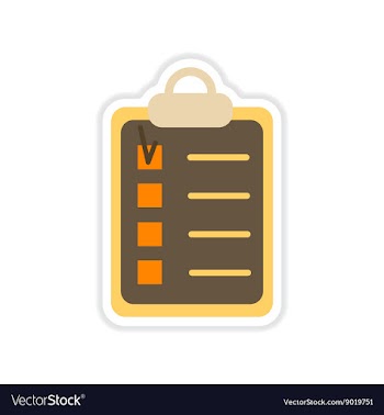 Paper sticker on white background form test vector image